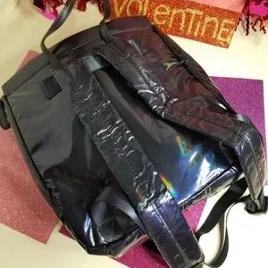 Elie Tahari | Bags | Tahari Navy Blue Shiny Backpack New  display picture 2